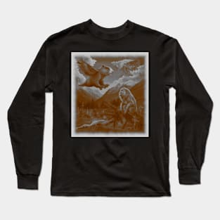 AI generated groundhog bear eagle hybrid Long Sleeve T-Shirt